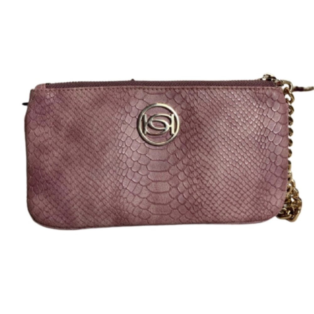 Bebe Lilac Python Clutch Wristlet - image 1